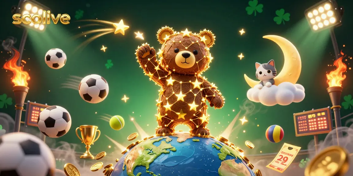 Socolive's vibrant scene captures live sports betting excitement with stars, trophies, and dynamic sports elements
