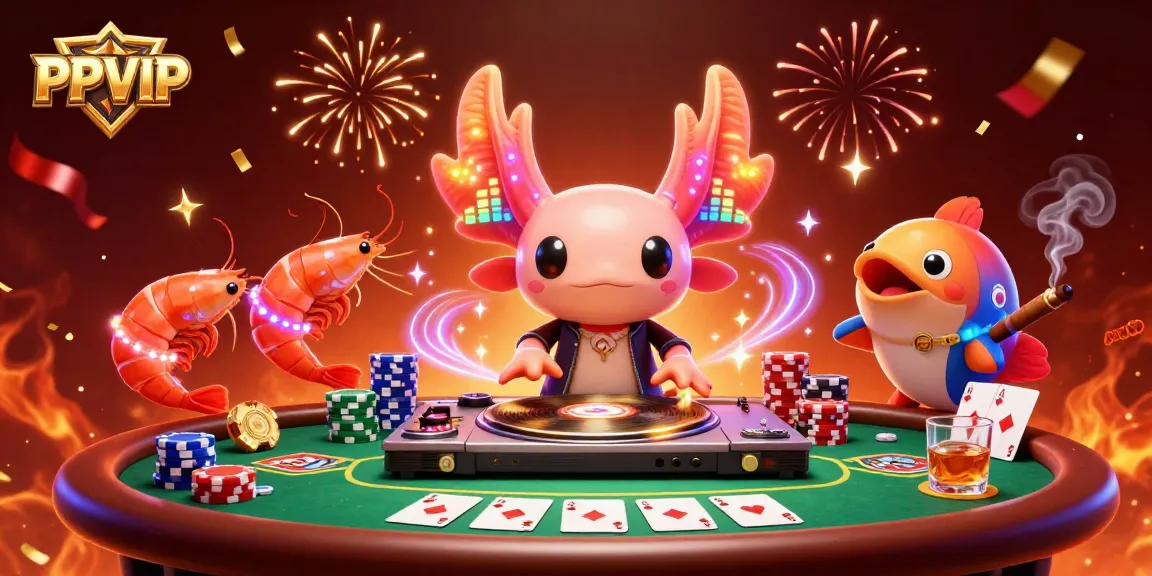 Experience thrilling gameplay at PPVIP with an axolotl DJ and an underwater casino scene.