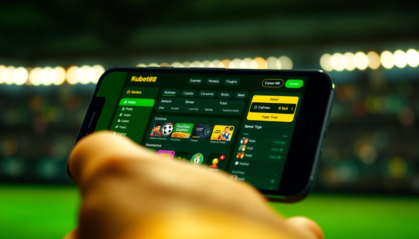 Tải App Kubet88: Trải Nghiệm Cá Cược Nhanh – Mượt – An Toàn on mobile device showcasing user-friendly interface.