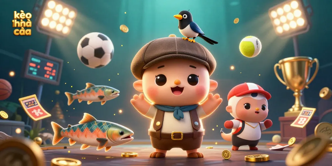 Experience thrilling sports betting dynamics with kèo nhà cái in an exciting 3D illustration.