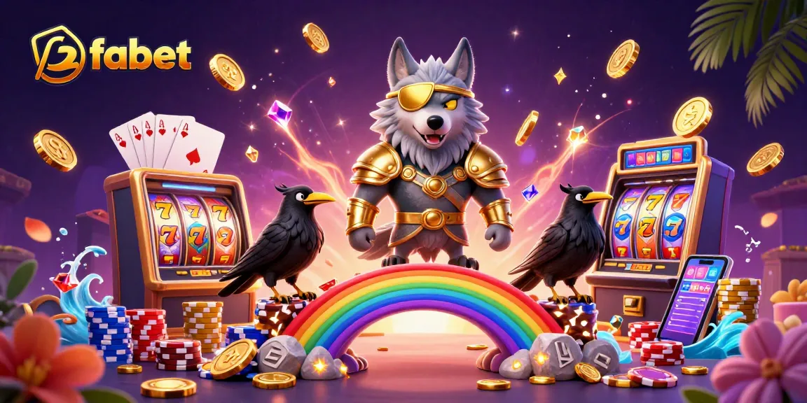 Experience fabet's thrilling slot machine adventure with Odin and ravens in a casino wonderland.