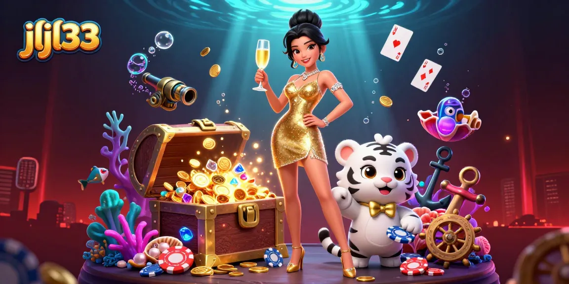 Experience thrilling gameplay at jljl33 with a glamorous setting featuring a woman and a lucky tiger.