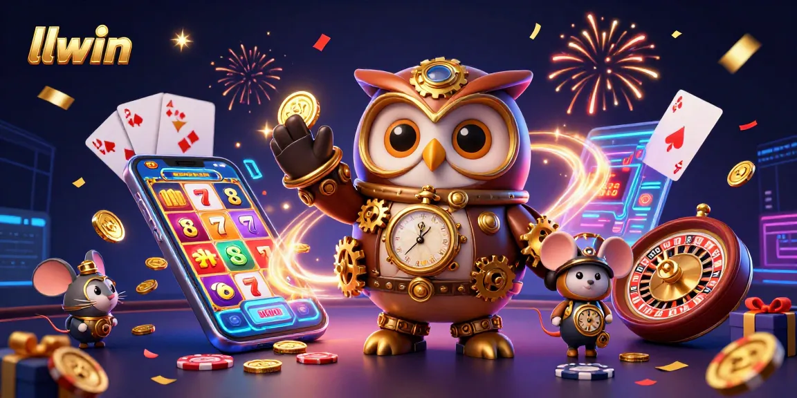 llwin showcases a vibrant time-traveler owl transforming the slot gaming experience with jackpot excitement.