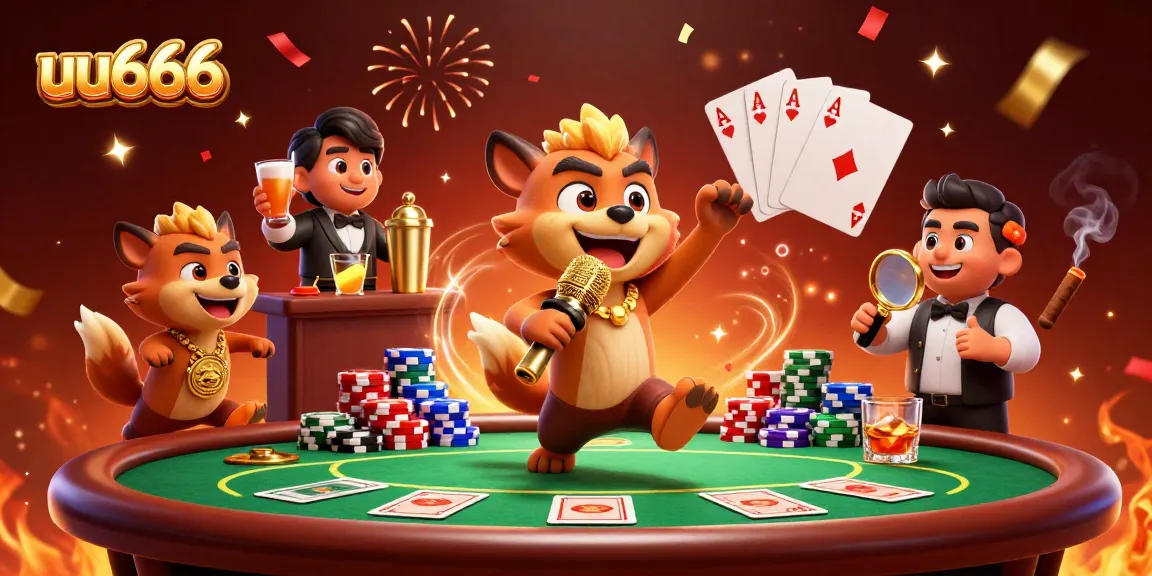 Experience the excitement at uu666 casino club, featuring vibrant hyena characters and poker thrill.