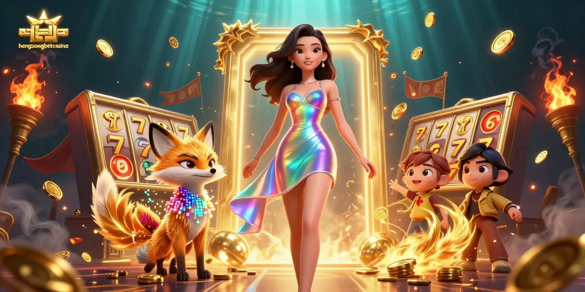 Engagement with exciting gameplay at hengongbetcasino, featuring colorful characters and vibrant casino elements.