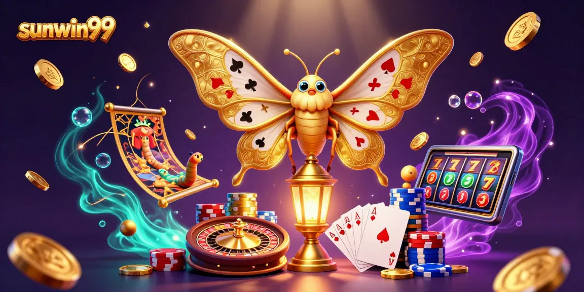Experience excitement with sunwin99 featuring a dazzling scene of gambling elements and vibrant 3D characters.