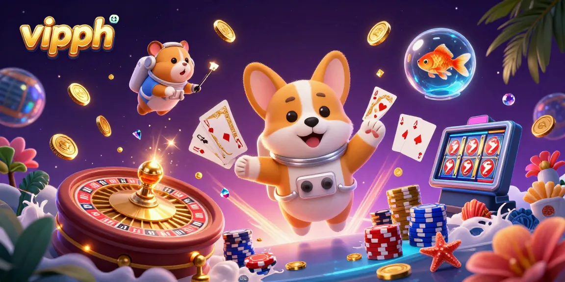 Experience thrilling games at vipph with vibrant 3D casino characters and dynamic elements.