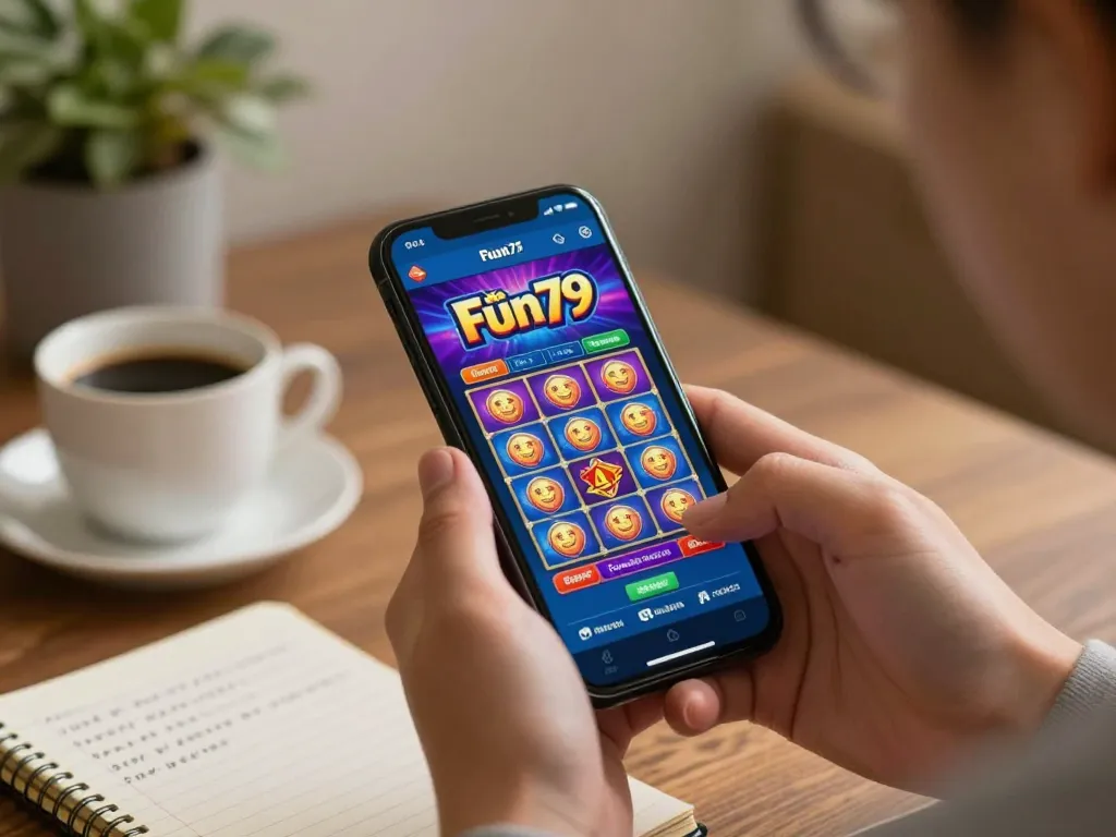 Experience easy gameplay with tải app fun79 on a smartphone in a cozy home setting