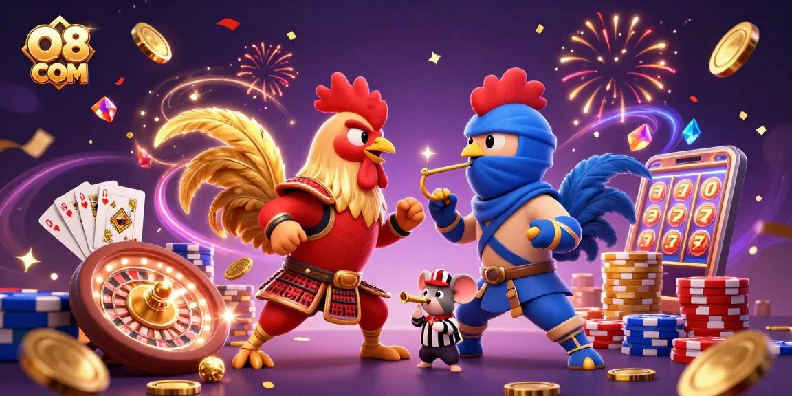 Engage in thrilling bets with O8 COM featuring dynamic rooster duel and casino games.