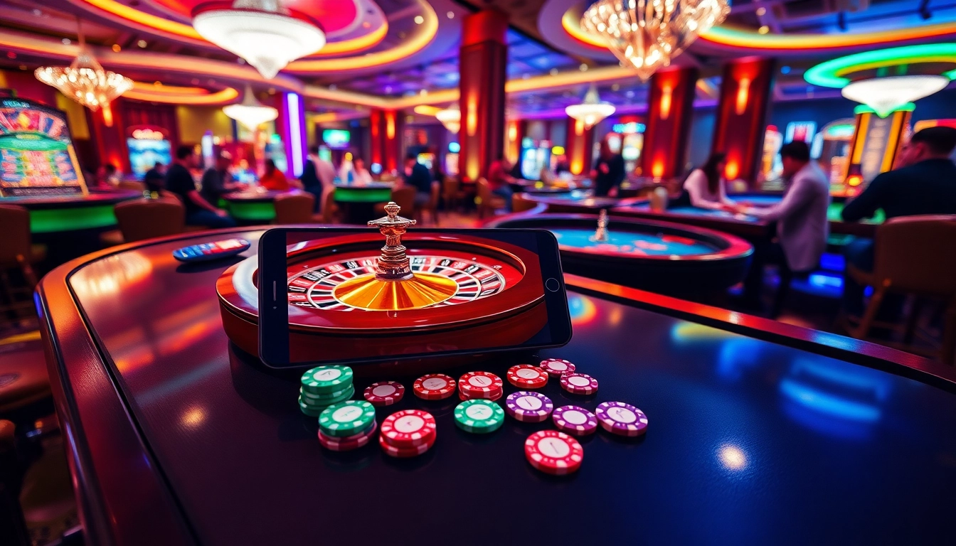 Experience the excitement of the nk88 app with vibrant casino visuals and engaging gameplay.