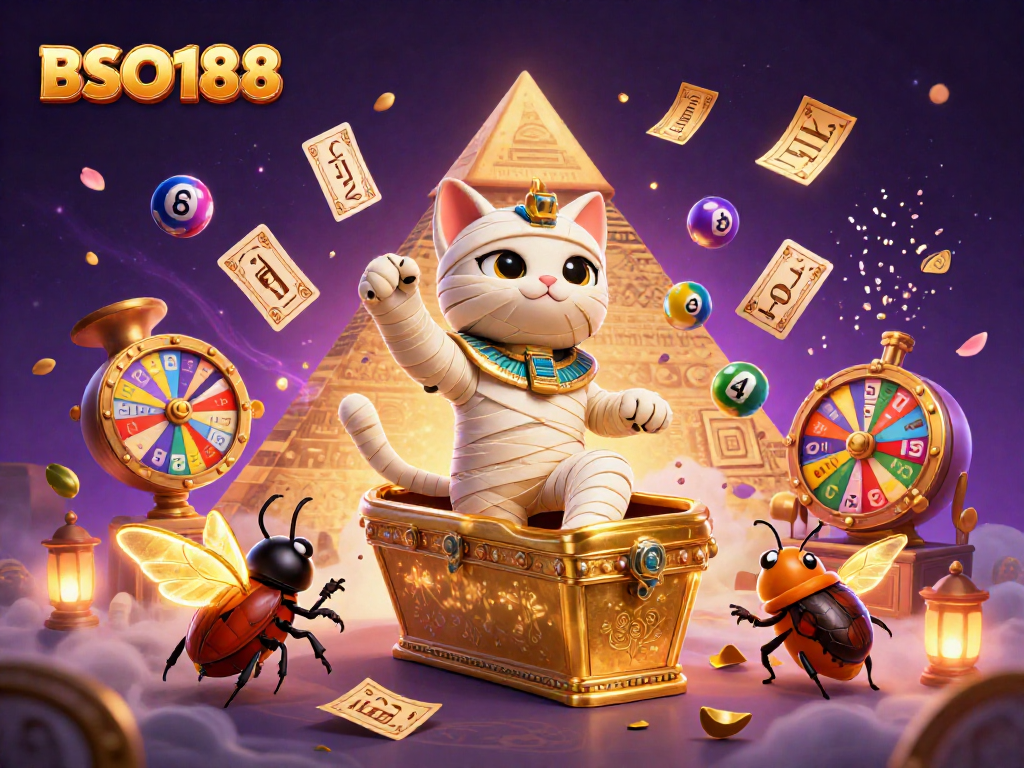 Experience thrilling gameplay at BSO188 with an enchanting Egyptian-themed illustration.