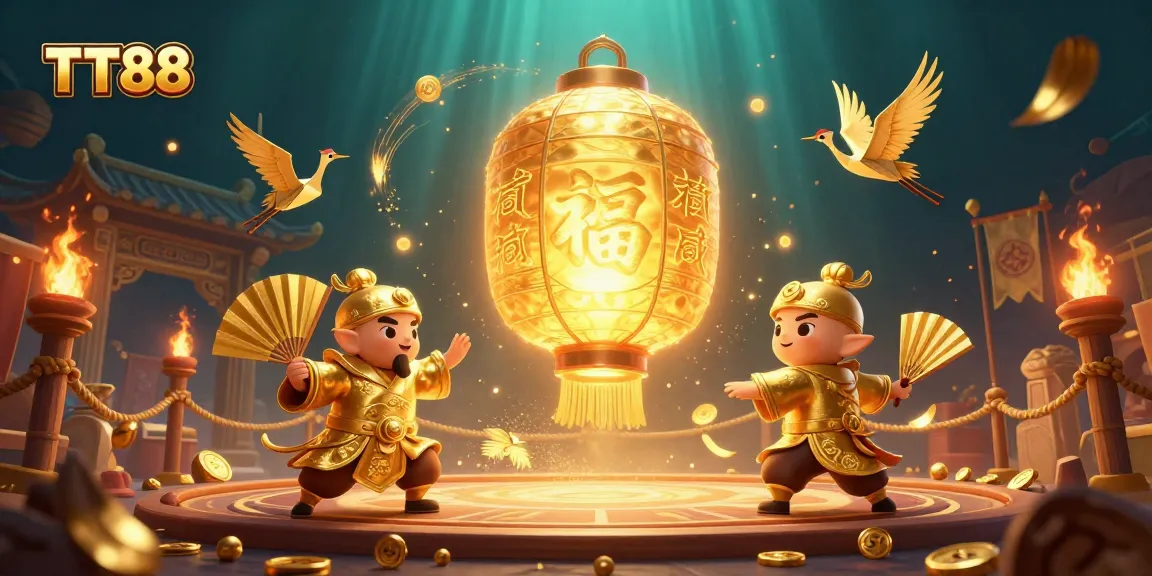 Experience thrilling gaming at TT88 with vibrant 3D casino elements and golden lantern spirit.