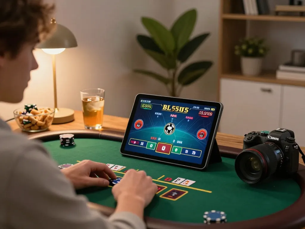 Engage in strategic live dealer blackjack gameplay at BL555.COM while enjoying a cozy home atmosphere.