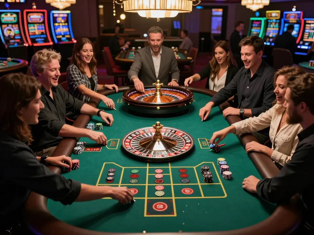Experience thrilling roulette gameplay at GG88 casino with vibrant bets and eager players