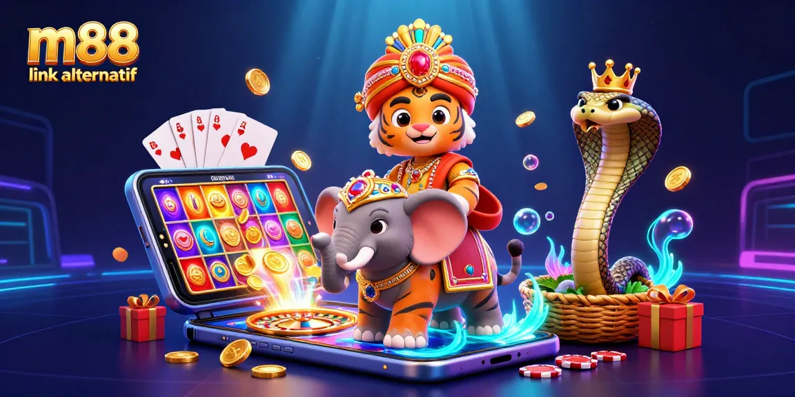 Experience thrilling gaming with m88 link alternatif featuring rich colorful elements and vibrant casino activities.