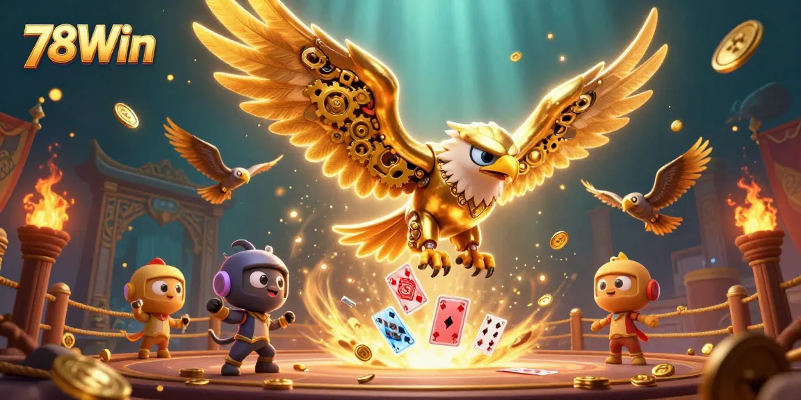 Experience thrilling gaming action with 78Win's ultimate casino adventure featuring a golden eagle.