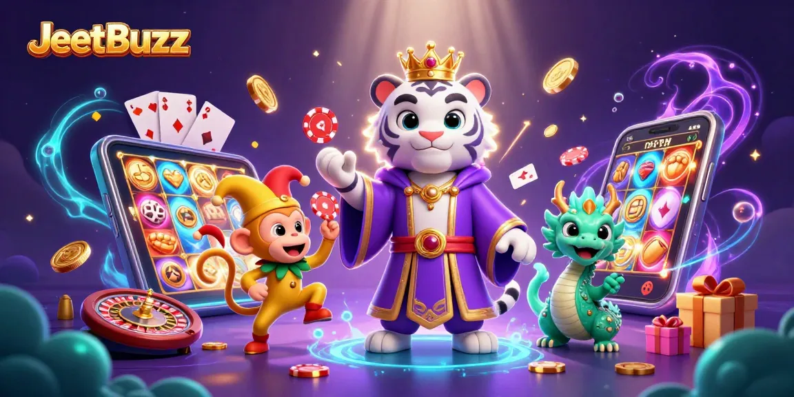 Experience thrilling gaming at JeetBuzz with a vibrant, lively casino scene.
