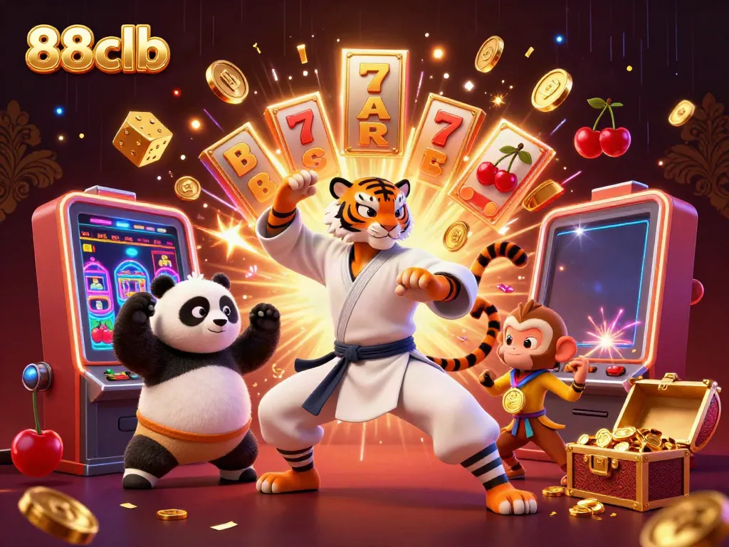 Engage with exciting casino gameplay at 88clb, featuring lively characters and dynamic slot machines