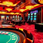High-stakes gambling at mv88 casino with vibrant roulette and poker tables.