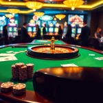 Players enjoying high-stakes action at 6FF casino with vibrant tables and classic games.