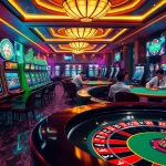 Engage in thrilling gameplay at TRANG CHỦ VIN88 featuring dynamic casino tables and vibrant slot machines.