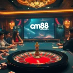 Winning players celebrate their luck at cm88 com casino with lively poker and roulette games.