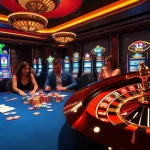 A thrilling casino moment at 32 WIN with poker chips, a roulette wheel, and players enjoying the excitement of gambling.