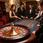 Spin the roulette wheel at a sunwin casino, capturing the excitement and sophistication of the game.