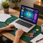 Experience exciting online gambling at O8 with live dealer blackjack in action