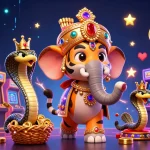 Engage in thrilling casino action at C168 COM with vibrant slot games and a majestic scene.