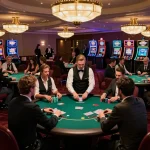 Players engaging at GK88 poker tables with dynamic gameplay and stylish casino atmosphere
