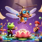Embark on thrilling games at tg88 com, where a dragonfly pilot and frog croupier welcome you!
