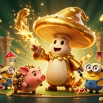 Experience the magic of Go88 as the golden mushroom wizard conjures winning treasures in this thrilling casino scene.