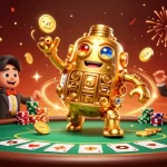 Experience the excitement of tapwin with a vibrant 3D casino scene featuring dynamic poker action.