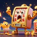 Win big with nhận định kèo nhà cái as cartoon slot machines celebrate a jackpot in this vibrant sports betting scene.