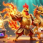 Win big with LODE88 at this thrilling online casino illustrated scene featuring dynamic gaming elements.