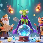 Experience the magic of sunwinvip with dynamic betting actions and charming characters in a vibrant casino scene.